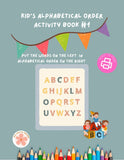 Kid's Alphabetical Order Printable Activity Book 10 pages in pdf format