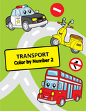 Printable Transportation Color by Number, Print at Home Kids Coloring Books, Home School Teacher Resources, Fun & Educational Activities, Instant Download