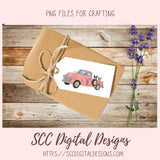 Boston Terrier PNG, Vintage Pink Truck, Black & White Dog Clipart, T-Shirts for Mom, Animal Lover Wall Art for Girlfriend, Commercial Use