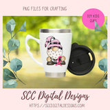Breast Cancer Gnome Clipart for Stickers for Women, Breast Cancer Awareness PNG for Women, Commercial Use Medical Chart & Stethoscope