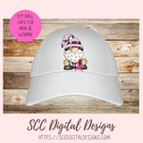Breast Cancer Gnome Clipart for Stickers for Women, Breast Cancer Awareness PNG for Women, Commercial Use Medical Chart & Stethoscope