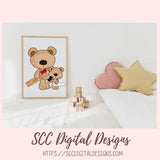 A Day with Dad PNG, Daddy and Baby Bear Clipart for Stickers, Wordart Scrapbook Elements, Whimsical Wildlife Clip Art for Tumblers