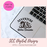 Adventure Before Dementia SVG File Mountains Sun and Stars 1 design in svg eps dxf jpg png formats