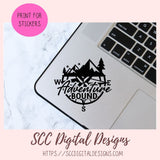 Adventure Bound SVG File Compass Mountains Stars & Trees 1 design in svg eps dxf jpg png formats