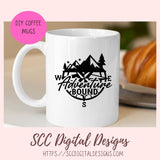 Adventure Bound SVG File Compass Mountains Stars & Trees 1 design in svg eps dxf jpg png formats