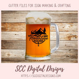 Adventure Bound SVG File Compass Mountains Stars & Trees 1 design in svg eps dxf jpg png formats