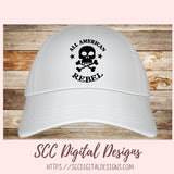 All American Rebel T-Shirt SVG for Military Veteran, July 4th Tumbler for Boyfriend, Independence Day Mug for Dad for Father's Day