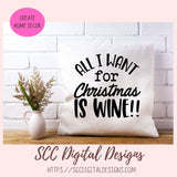 Wine SVG, DIY Christmas Farmhouse Decor for Mom, Funny Designs for Women for Shirts and Tumblers, PNG Designs for Alcohol Bottle Labels