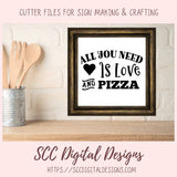 All You Need is Love SVG love and beer love and tacos love and wine love and pizza 4 designs in svg esp dxf jpg png formats