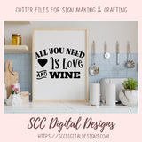 All You Need is Love SVG love and beer love and tacos love and wine love and pizza 4 designs in svg esp dxf jpg png formats