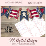 4th of July Americana Garland SVG 1 svg design for glow forge & laser cutters