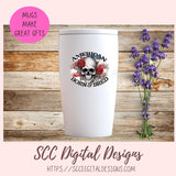 Skull PNG, American Born & Bred Clipart for T-Shirts for Women, Red Roses Sublimation Design for Stickers for Girlfriend, Floral Wall Art