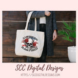 Skull PNG, American Born & Bred Clipart for T-Shirts for Women, Red Roses Sublimation Design for Stickers for Girlfriend, Floral Wall Art