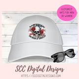 Skull PNG, American Born & Bred Clipart for T-Shirts for Women, Red Roses Sublimation Design for Stickers for Girlfriend, Floral Wall Art