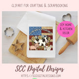 American Farmer Clipart, American Flag with Cow, Pig & Chicken PNG, DIY Farmhouse Wall Decor for Mom and Mugs for Dad, Support Local Farms