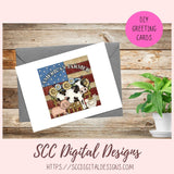 American Farmer Clipart, American Flag with Cow, Pig & Chicken PNG, DIY Farmhouse Wall Decor for Mom and Mugs for Dad, Support Local Farms