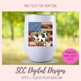 American Farmer Clipart, American Flag with Cow, Pig & Chicken PNG, DIY Farmhouse Wall Decor for Mom and Mugs for Dad, Support Local Farms