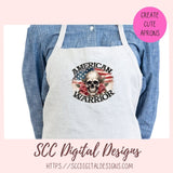 Skull PNG, American Warrior Clipart for Women, Rose Sublimation Design for Stickers for Girlfriend, Red White & Blue Flag for Wall Art