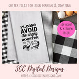 Avoid the Angry Rooster SVG, DIY Farmhouse Home Decor with Cricut for Mom, Chicken Lover Gift for Her, Funny Kitchen Decor For Girlfriend