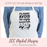 Avoid the Angry Rooster SVG, DIY Farmhouse Home Decor with Cricut for Mom, Chicken Lover Gift for Her, Funny Kitchen Decor For Girlfriend