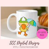 April Showers Bring May Flowers Clipart for Girls' Stickers, Wordart Ducks & Flower Clip Art for Wall Decor for Kids Rooms, Scrapbooking