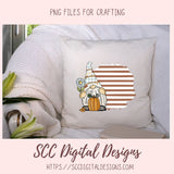 Autumn Gnomes PNG, Pumpkins, Sunflowers, Black Bird Sublimation Clipart for Stickers for Kids, Fall Digital Elements for Paper Crafting