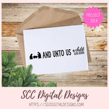 Away in the Manger SVG Bundle, Happy Birthday Jesus PNG Jesus is the Reason for the Season And Unto Us a Child is Born Religious Home Decor