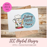 Gnome Clipart for Sublimation Designs for Aprons, Baking Clip Art for Stickers for Commercial Use, Baker Art PNG for Shirts for Mother's Day