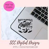 Batty Barista's Coffee House SVG File 1 design in svg eps dxf jpg png formats
