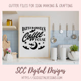 Batty Barista's Coffee House SVG File 1 design in svg eps dxf jpg png formats