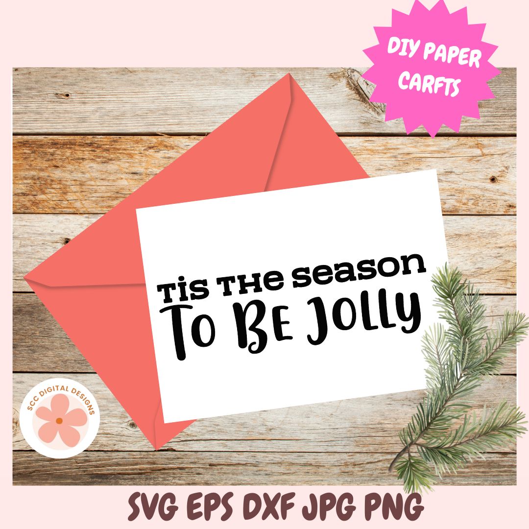 Christmas SVG Bundle, Merry Christmas & Tis the Season to Be Jolly PNG Designs for T-Shirts, Wall Art & Holiday Crafts