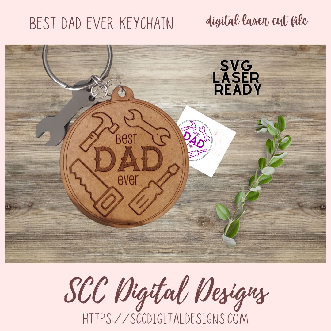 Best dad ever on sale keychain