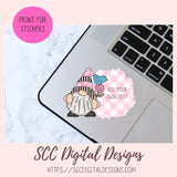 Spring Gnome Clipart bluebirds pink flowers blue birds