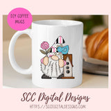 Spring Gnome Clipart bluebirds pink flowers blue birds