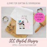 Spring Gnome Clipart bluebirds pink flowers blue birds