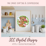 Birthday Cupcakes PNG, Whimsical Bear Printable Stickers for Kids for Tumblers, Digital Stickers Goodnotes Compatible Scrapbooking Elements