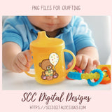 Cute Teddy Bear PNG, Birthday Balloons, Presents, Cupcakes Clipart for Paper Crafting for Parties, Whimsical Wildlife Clip Art for Digital Scrapbooking