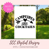 Campfires and Cocktails SVG 1 design in svg eps dxf jpg png formats