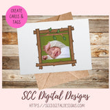 Camping Digital Clipart Frames, Scrapbook Picture Frame for Grandma, Wordart Scrapbooking Elements, Outdoor Lover Gift, Campfire Smores png