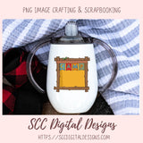 Camping Digital Clipart Frames, Scrapbook Picture Frame for Grandma, Wordart Scrapbooking Elements, Outdoor Lover Gift, Campfire Smores png