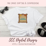 Camping Digital Clipart Frames, Scrapbook Picture Frame for Grandma, Wordart Scrapbooking Elements, Outdoor Lover Gift, Campfire Smores png