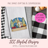 Camping Gnome Clipart for Wind Spinners Glamping Decor, Outdoor PNG Clip Art for Tumblers Designs for Shirts for Scrapbook Elements