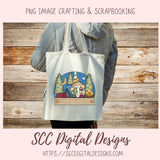 Camping Gnome Clipart for Wind Spinners Glamping Decor, Outdoor PNG Clip Art for Tumblers Designs for Shirts for Scrapbook Elements