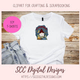 Camping Gnome Sublimation Clipart Campfire Moon & Stars PNG Digital Design