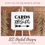 Card and Gifts SVG, DIY Signage for Table for Weddings, Bridal Showers, Baby Showers, Graduation Parties, Anniversary Get Togethers