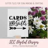 Card and Gifts SVG, DIY Signage for Table for Weddings, Bridal Showers, Baby Showers, Graduation Parties, Anniversary Get Togethers