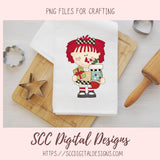 Annie Clipart for Stickers for Kids, Christmas Cookies, Stocking, & Snowmen PNGs for Paper Crafting for Women, Primitive Doll Clip Art for