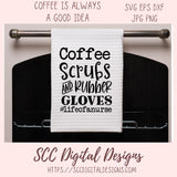 Coffee Scrubs and Rubber Gloves SVG 1 design in svg eps dxf jpg png formats