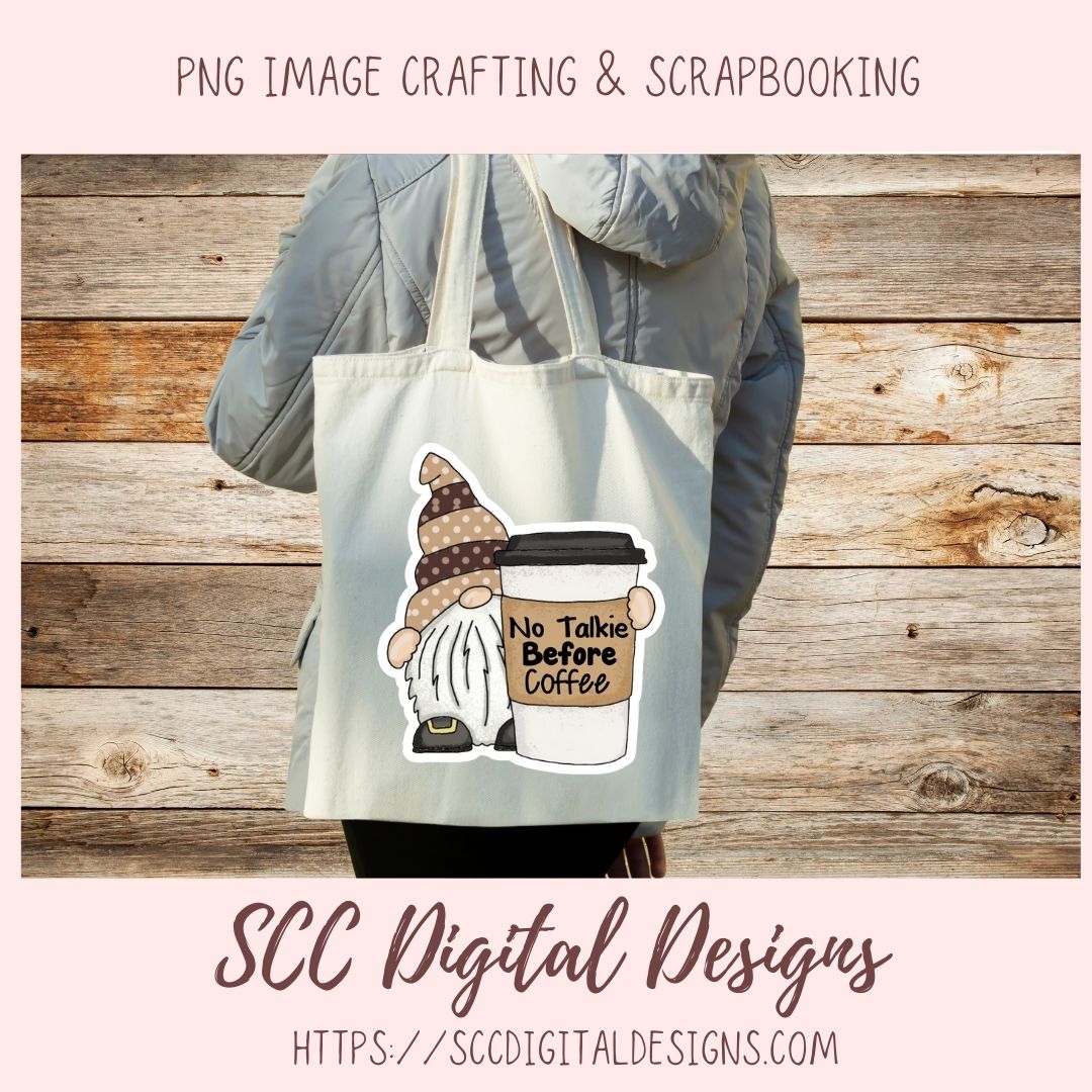 Coffee Time Gnomes PNG Bundle, Printable Stickers for Coffee and Gnome Lovers, Digital Stickers Goodnotes Compatible Scrapbooking Elements