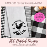 Country Kitchen SVG, Bless My Farmhouse Kitchen Sign Decor, Chicken Lover DIY Gift for Mom, Perfect for Mother's Day, Digital Scrapbooking